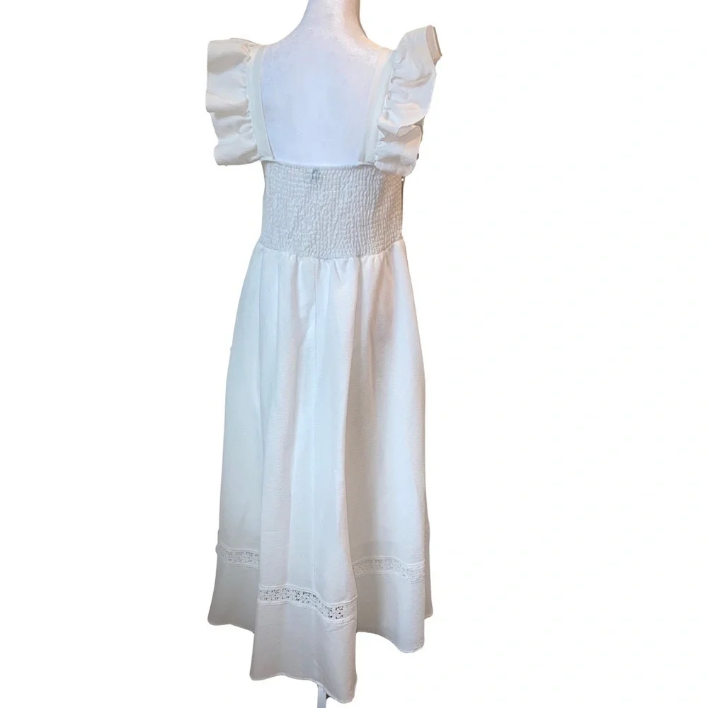 SHIEN CURVE — Plus Size Boho Flared Cap Sleeve Ruffle Hem Dress Size 0XL (12) - Picture 6 of 12